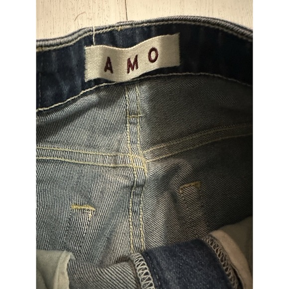 AMO Denim Bella Dark Blue Flare Jeans in Indie Blue Size 26 - Picture 6 of 9